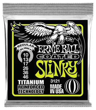 Ernie Ball 3121 Coated Slinky Electric Guitar Strings Nickel