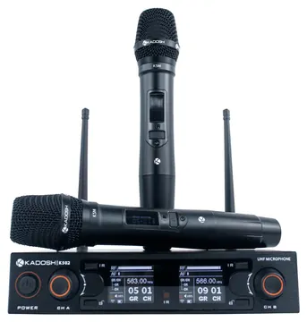 Kadosh Microfone Sem Fio Kadosh K502M UHF Mão Duplo