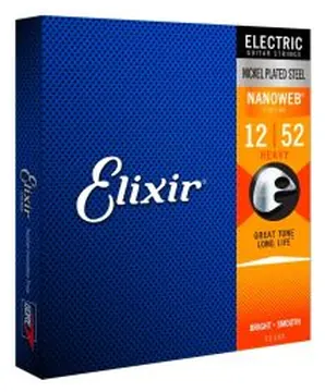 Corde elettrica Elixir 12152 Nanoweb heavy 12-52