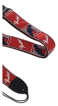 Fender 2" Monogrammed Strap, Red/White/Blue Tracolla