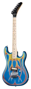 Kramer Baretta Hot Road Blue Sparkle with Flames