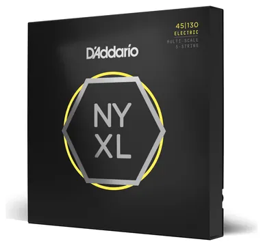 D'Addario 45-130 Regular Light 5-String, Multiscale, NYXL Bass Guitar Strings