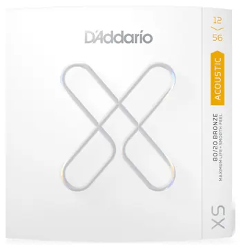 D'addario XS 12-56 Light Top/Medium Bottom Coated Acoustic Guitar Strings