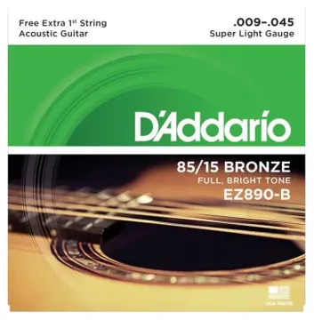 D-addario Encordoamento Dario Violão Aço Ez890 Super Light 009 (6593)