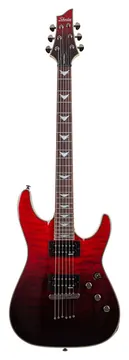 Schecter Omen 6 Extreme Bloed Burst - Zwart-Rood Fade