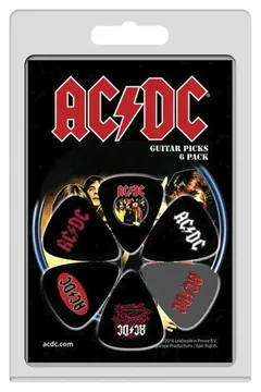 Perri's Pick LP-ACDC1 AC/DC Plektrenset mit lizensiertem Aufdruck