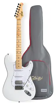 Seizi Budokan White Maple HSS C/PW Branca Linha Vintage Superstrato com Bag