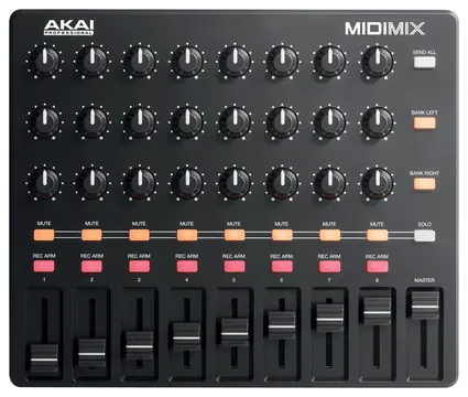 Akai Midimix Controleur Usb/midi 9 Faders & 24 Potentiometres