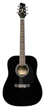 Stagg SA20D BLK Black dreadnought acoustic guitar