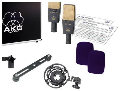 AKG C414 XLII Matched Pair Microfoni Pro Cablato, multi-pattern, per ogni applicazione