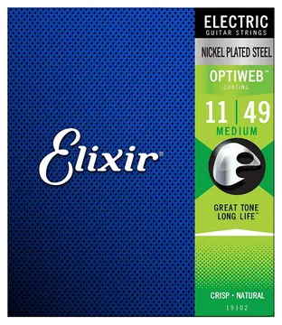 Elixir Electric Medium (.11-.49) Nickel Plated Steel w/OPTIWEB Coating