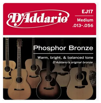 D'Addario EJ17 Phosphor Bronze Acoustic Guitar String Set | Medium 13-56