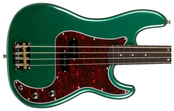 Jet Guitars JPB-300 SG R Roasted Maple / Rosewood Bass Guitar - Green