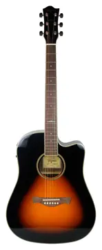 Tagima Ws20 Folk Aço Dsb Drop Sunburst Walnut Series