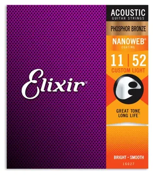 Jogo Cordas Elixir 16027 Phosphor Bronze Custom Light