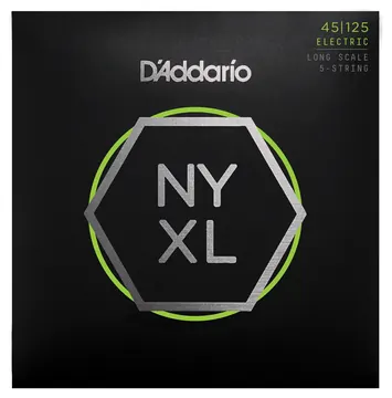 DAddario NYXL45125 Lt-Med/Long Scale 045-125 Nickelplated Steel Wound. Saiten für E-Bass