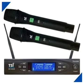 TSI Microfone Sem Fio Tsi 8299 UHF para Voz e Instrumentos