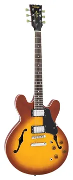 Vintage VSA500HB ReIssued Semi-Acoustic Guitar Honeyburst