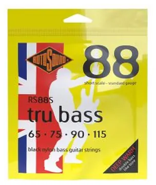 Rotosound Tru Bass 88 RS88S Set Electric bass Black Nylon flatwound 65-115 Short Scale