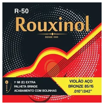 Rouxinol Encordoamento para Violão Rouxinol Aço R50 010/042