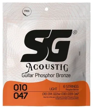 SG Encordoamento Sg Violao Aco 010 Bronze Fosforo 6690