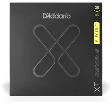 D'Addario XTE0946 Nickel Plated Steel Electric Guitar Strings, Super Light Top/Regular Bottom 09-46