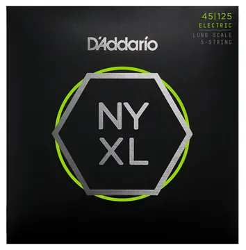 D'Addario NYXL45125 Long Scale 5-String Bass Guitar, 45-125