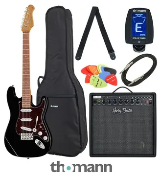 Harley Benton ST-62 BK Vintage Series Bundle