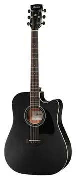 Ibanez AW84CE-WK Schwarz verwittert Artwood