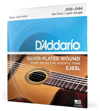D"Addario EJ83L 010/044 light gypsy jazz ball end