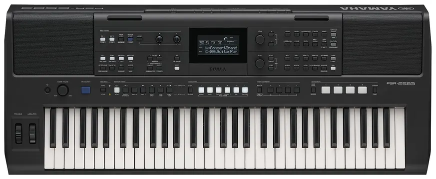 Teclado Yamaha PSR E583 Com Fonte e Porta Partitura