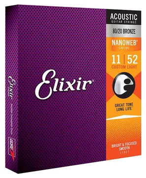 Elixir 11027 Nanoweb W-Gitarre 011-052 Custom Light