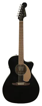 Fender Newporter Player Jetty Black Chitarra Acustica Elettrificata