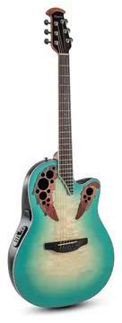 Ovation CE44X-9B-G Celebrity Elite Plus Mid Cut Roundback Elektro-Akustik-Gitarre, mintburst