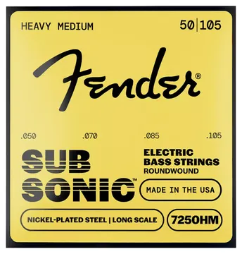 Fender SubSonic 7250 Nickel-Plated Bass Strings 050-105