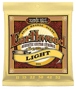 Ernie Ball 2004 Earthwood Light 80/20 Bronze Acoustic Guitar Strings