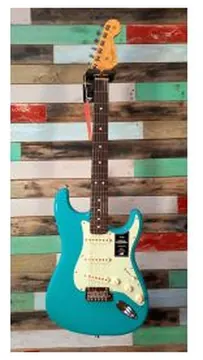 Fender American Pro II Stratocaster RW Electric Guitar, Miami Blue, 0113900719