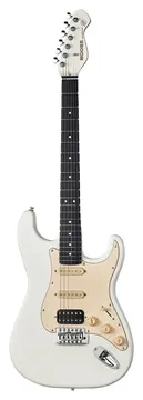 Mooer MCS10 Pro Electric Guitar - HSS - Vintage White