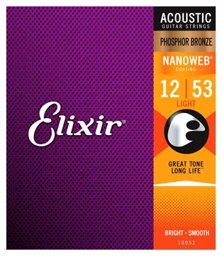 Encordoamento Elixir P/guit. Acust. Phosphor Bronze 12/53