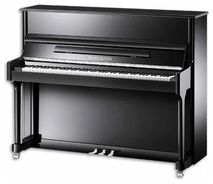 Piano Vertical Pearl River AEU118S PE Classic 118cm Preto Polido 3 Pedais