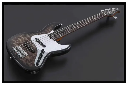 Keipro KJB5-Deluxe Pro Q-R Act HTBK Bass Guitar