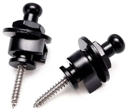Smart Roldana Strap Lock Smart SL-05 Preto Para Guitarra, Violão e Contrabaixo