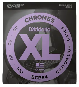 D'addario ECB84 Chromes (.40-.100) Custom Light - Long Scale
