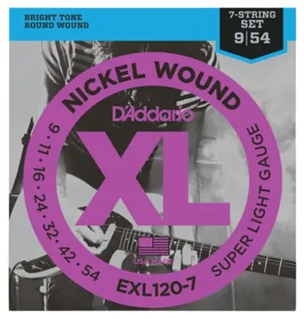 D'Addario EXL120-7 Nickel Wound 009-054