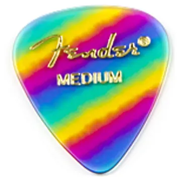 Fender 351 Premium Rainbow Plectrums, Medium, Set van 12