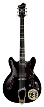 Hagstrom Viking The Rod LTD -09 Vintage Hollowbody E-Gitarre, black
