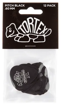 Dunlop Tortex Pitch Black 0.60 Player's Pack 12 Stück