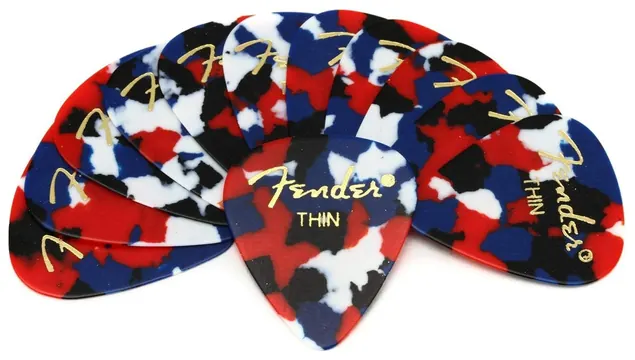 Fender 351 Shape Classic Picks Thin, Confeti, 12un.