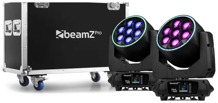 Beamzpro - MHL760 Mov Head Zoom 7x60W 2pcs FC