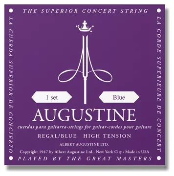 Augustine Regal Bleu Fort / Nylon Clair-File Argent - jeu de 6 cordes